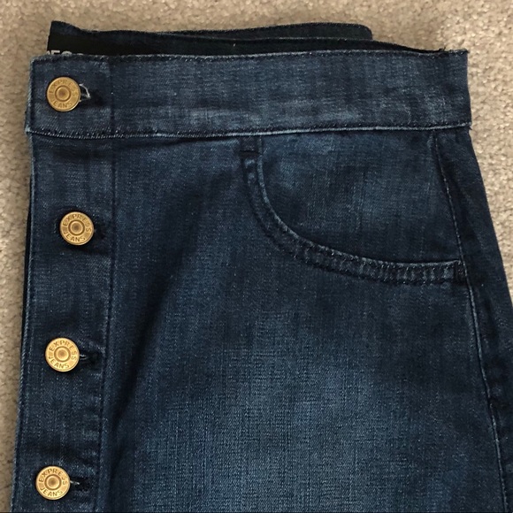 [express] Button Front Denim Skirt - Picture 3 of 6